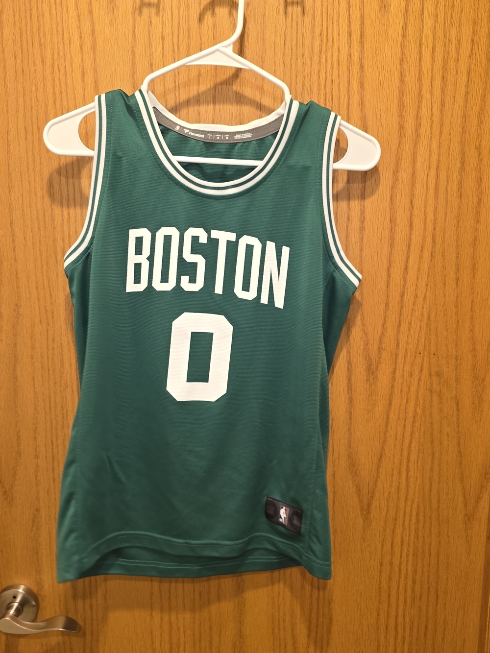 Fanatics Green Boston Kids Basketball Jersey with White Accents